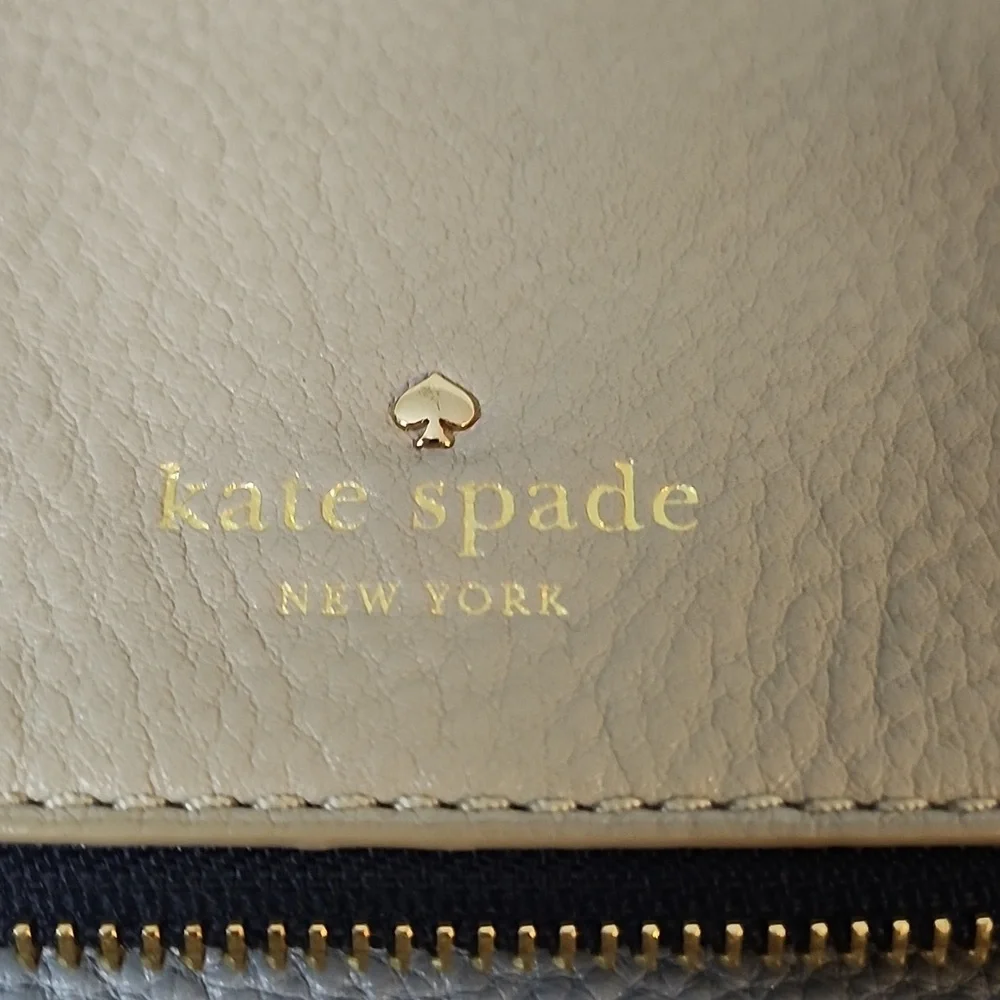 KATE SPADE NEW YORK Color Block Block Gray Tan Classic Crossbody - Picture 14 of 14